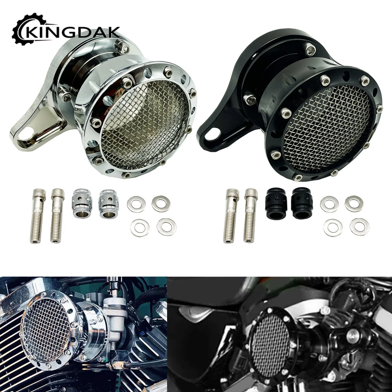 MotorcycleVelocityStackAirCleanerIntakeFilterCNCAluminumFit