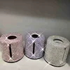 Sparkling Diamond Roller Tissue Box Circular Roll Paper Home Decor Living Room Bedroom Tissue Storage Box Bathroom Accessories 2