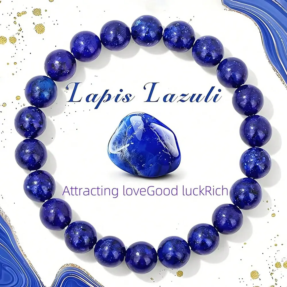 Natürliches Lapislazuli-Armband – schönes Schmuckgeschenk für Männer und Frauen, Freundschaftspaar-Armband