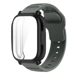 Protective Case with Soft Silicone Strap - Full Cover TPU Shell and Breathable Sport Band - Redmi Watch 5 Active (DHB)