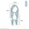 Travel Folding Hanger Travel Hotel Travel Multi-Purpose Compact Drying Hanger Portable With Socks Clip #3932 6
