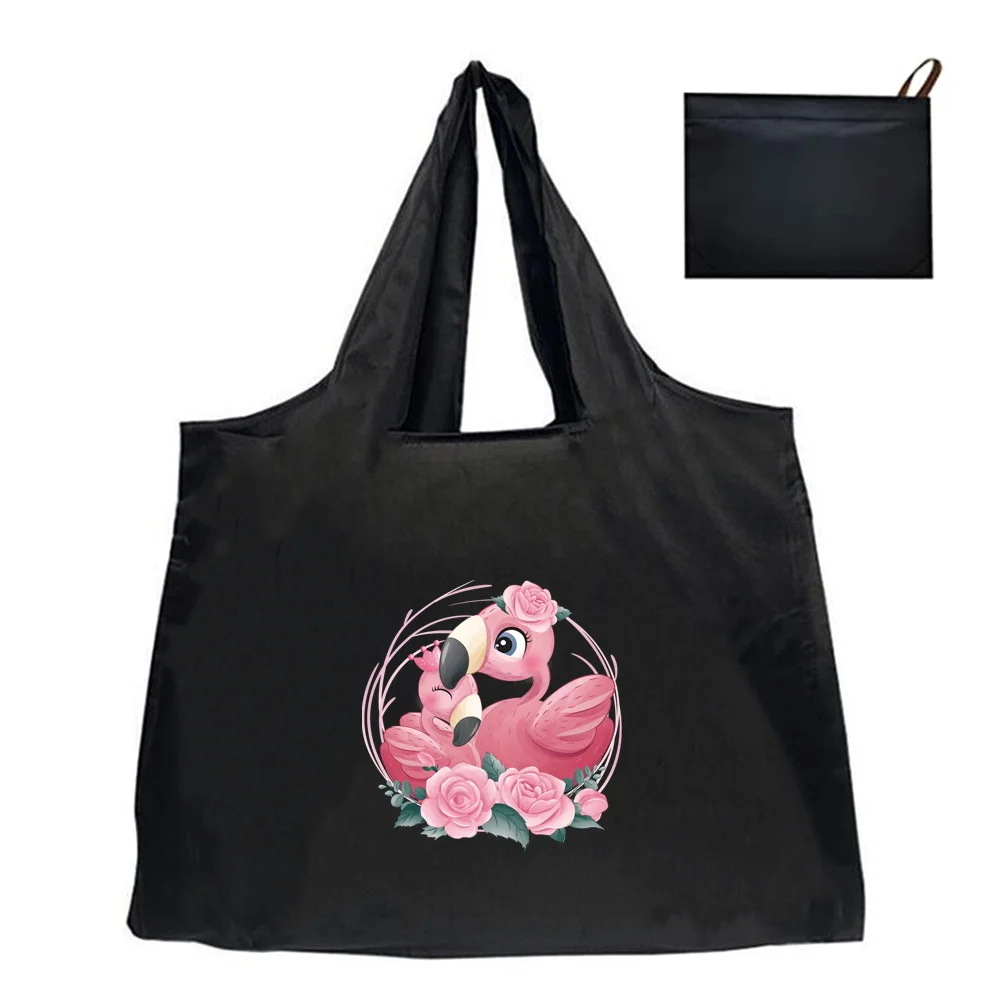 Reusable Large-Capacity Foldable Fashion Tote Bag - Washable and Convenient