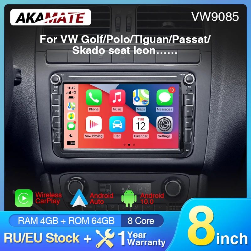 Akamate Autoradio Per Vw Volkswagen Glof Passat B6 Skoda Tiguan Car Video Player Gps Wifi Bluetooth Android Autoradio Multimedia