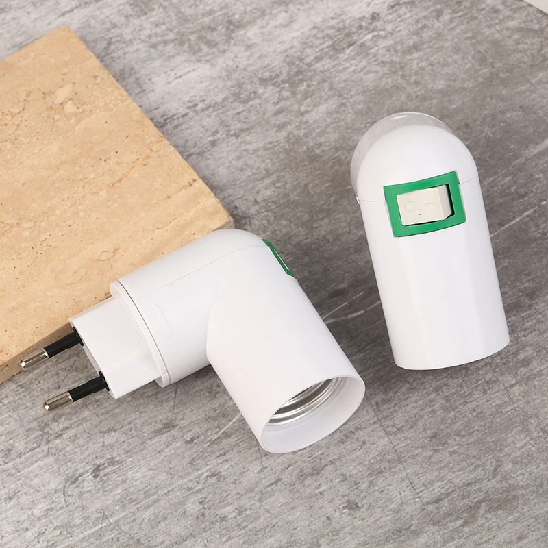 E27 Socket Lamp Bulb Adapter 360 Degrees Adjustable Light Bases Lamp Holder Converter Light Bulb Adapter EU US Plug 1Pc