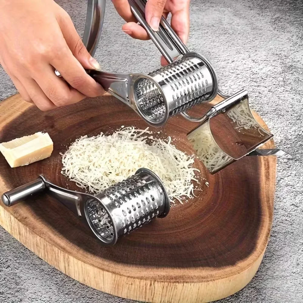 Description Picture 6 of itemRotary cheese grater, stainless steel handheld cheese grater, cheese cutter, slicer, hard chocolate, nuts, kitchen tools