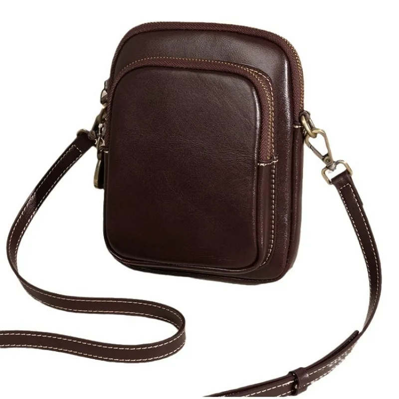 Women's Trendy Genuine Leather Crossbody Bag - 2024 Edition