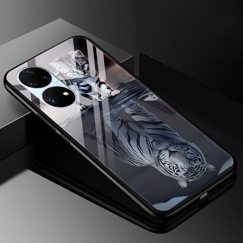 Luxury Tempered Glass Phone Case with Hard Back Bumper