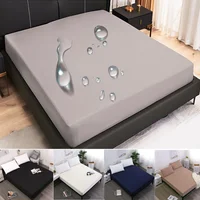 100% Waterproof Mattress Covers Protector Adjustable Non-slip Bed Fitted Sheet With Elastic Band for Queen King 90/120/160/200 1