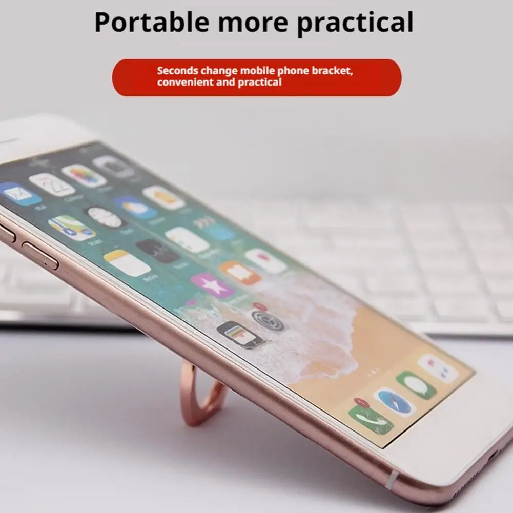 Transparent 360° Rotating Cell Phone Ring Holder and Stand