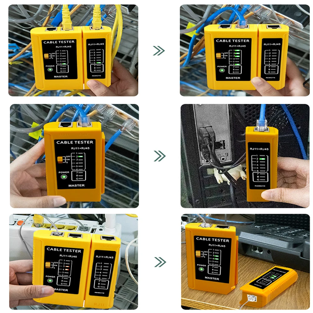 Network Cable Tester RJ45 RJ11 RJ12 CAT5 UTP Cable LAN Tester Networking Tool Repair network cable tester
