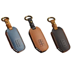 Leather Remote Car Key Cover Case Fob Case Cover For Kia EV6 7 Keys 2022 Black/blue/brown Overall Protection 7 Buttons Smart Key