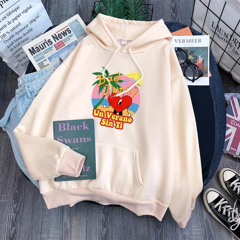 

Толстовка мужская оверсайз с капюшоном и принтом «плохой зайчик»