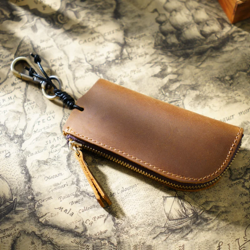 Personalized Key Holder - Travel Accessories - Key Organizer - Leather Key  Holder - Pocket Key Holder - Wallet Key Chain - Keychain Pouch