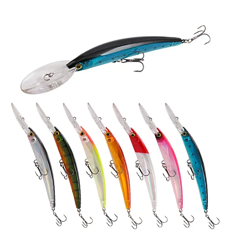 Big Minnow 17cm 23g Wobblers Fishing Lures Deep Diving Artificial Hard Bait Trolling Boat Sea Fish Bass Pike Lure Accessories sea fishing rigging trolling artificial bait diving board planer board adjustable weight fishing tools accessories