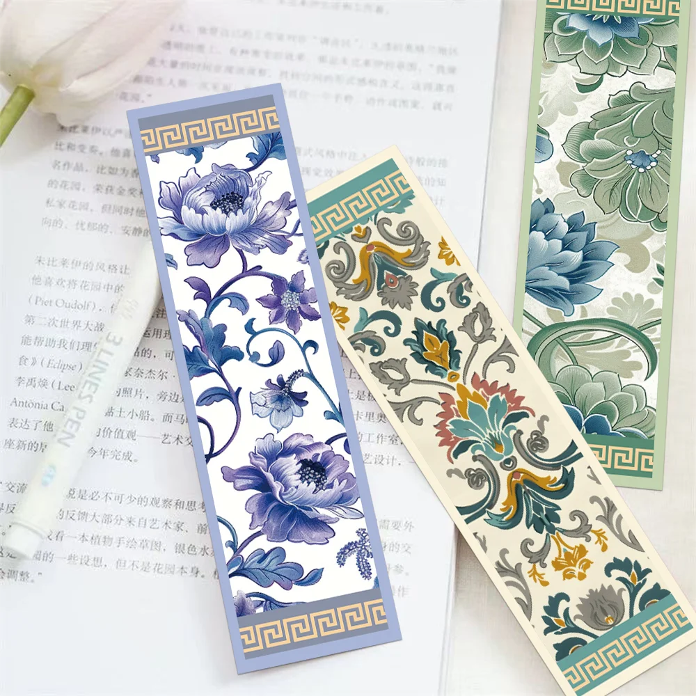 Classical pattern bookmarks 30pcs antique style floral decoration reading books labeling paper card student gift message card
