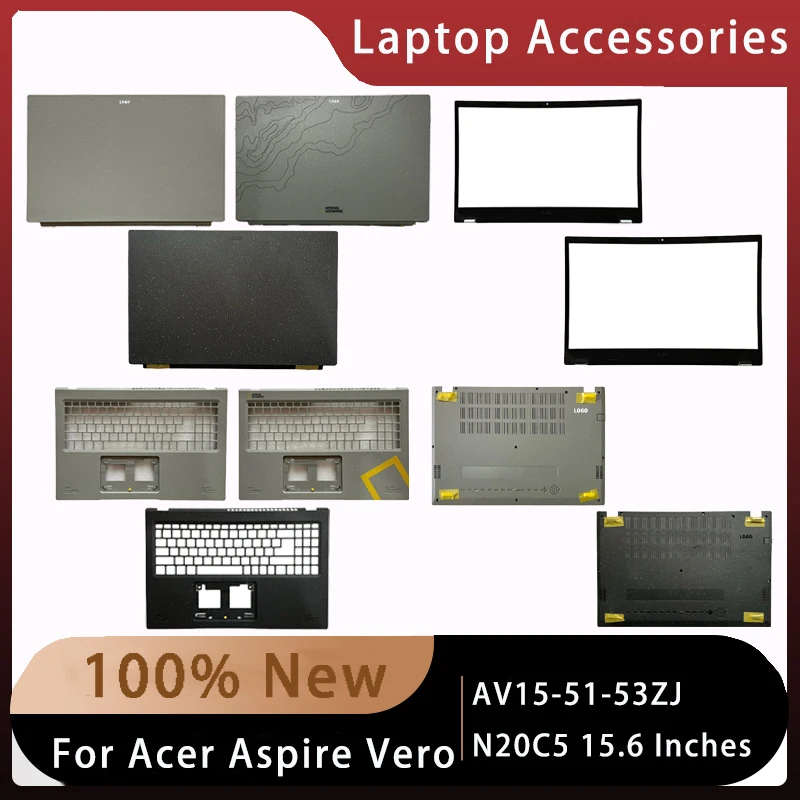 para Acer Aspire Vero Av1551-53zj N20c5 156 Polegadas Replacemen Acessórios para Laptop Lcd Tampa Traseira Frente Moldura Palmrest Inferior Novo