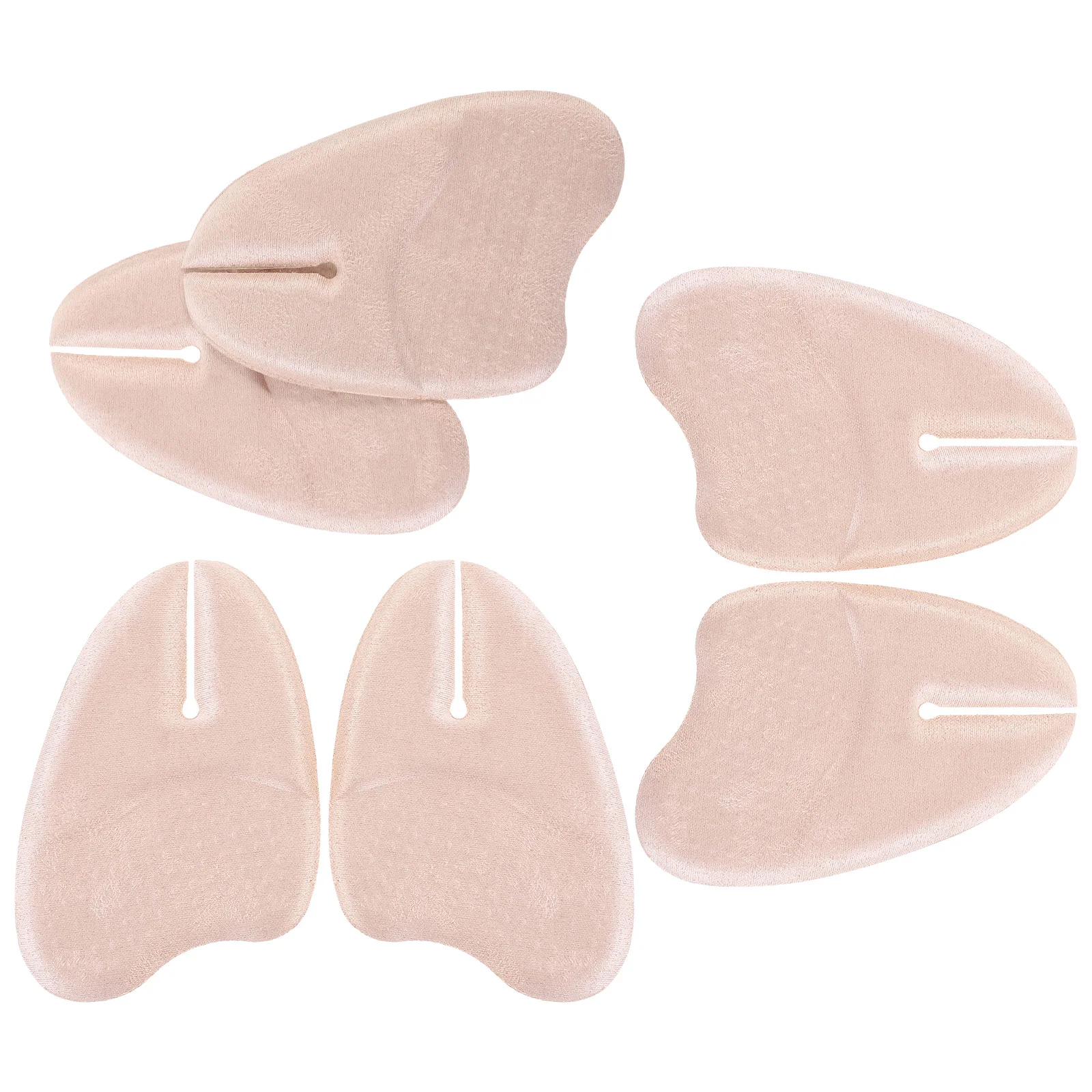 

3 Pairs Slippers and Sandals Comfortable Insoles Half Palm Rest Suede Shockproof Miss Toe Protectors Anti-slip