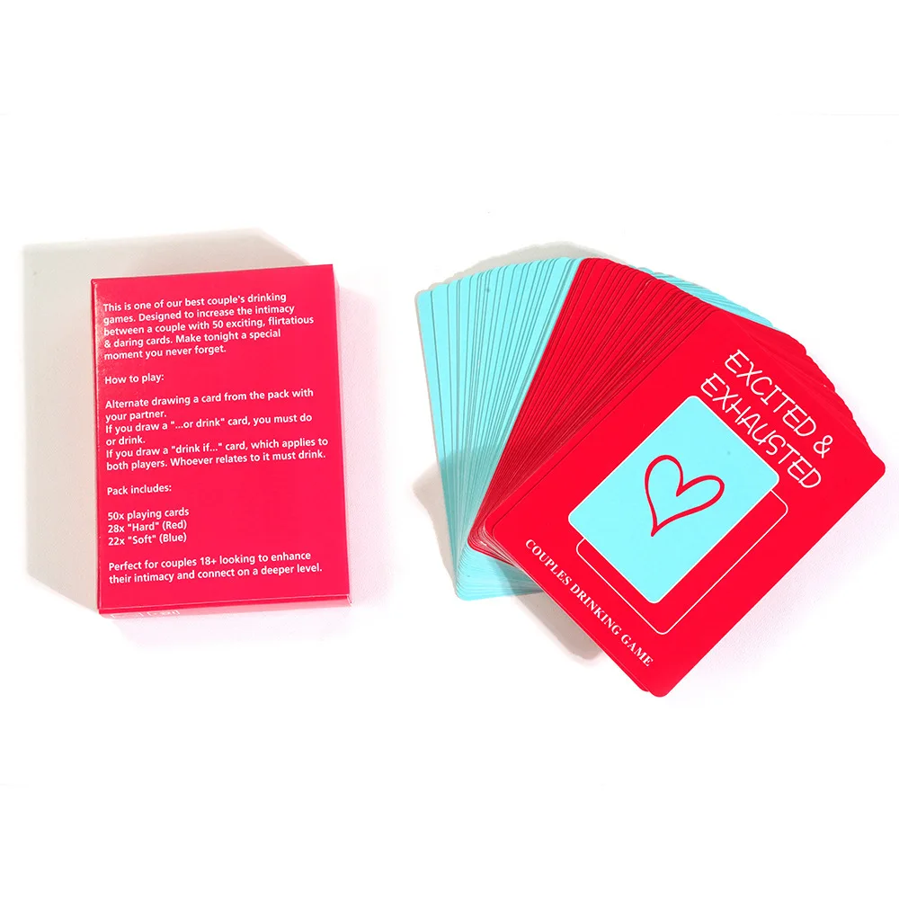 Adult Card Playing Game 50x Playing Cards Drinking Card Game For Couples