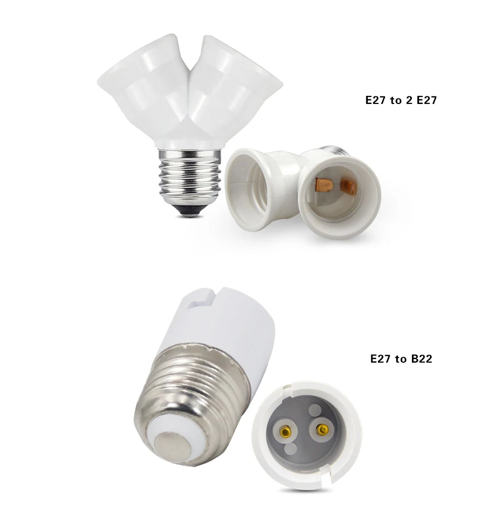 Wholesale E27 E40 E14 B22 Led Lamp Converter Lamp Socket E Base Screw - Foto 5