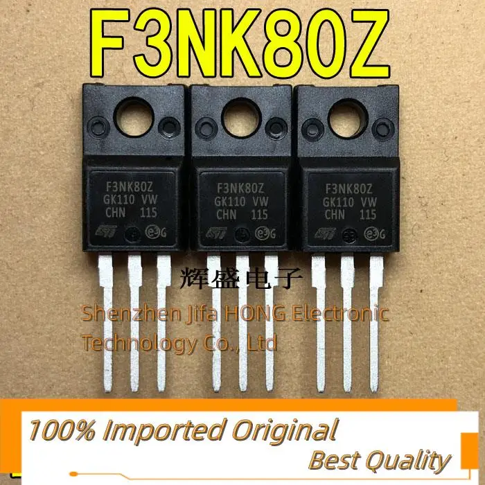 F3NK80Z STF3NK80Z TO-220F N-Channel 3A/800V MOSFET 10PCS/Lot