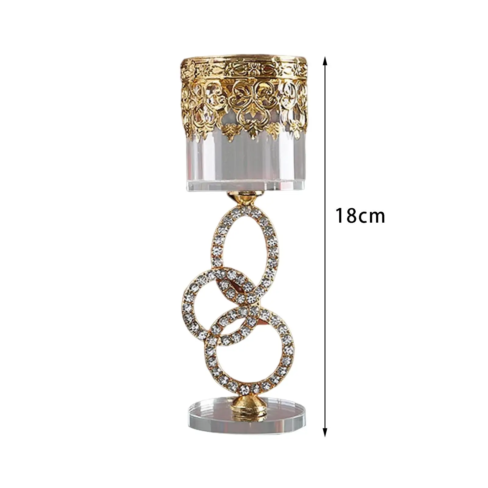 Cylinder Circle Glass Crystal Candlestick Candle Holders Tea Light Holder Candelabra for Home Christmas Table Centerpiece Decor