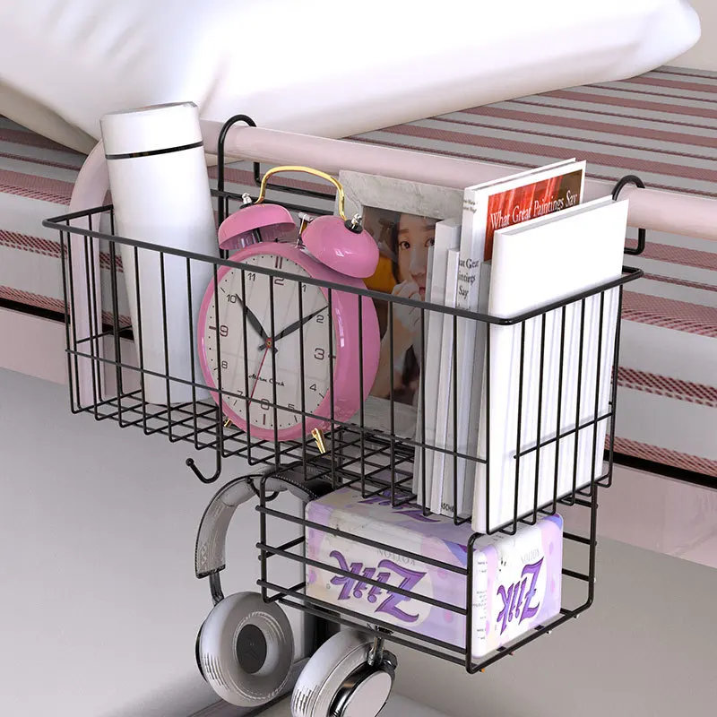 

New Bedside Shelf Student Dormitory Bedside Snacks and Sundries Storage Rack Large Capacity Hanging Basket In Domestic Bathroom