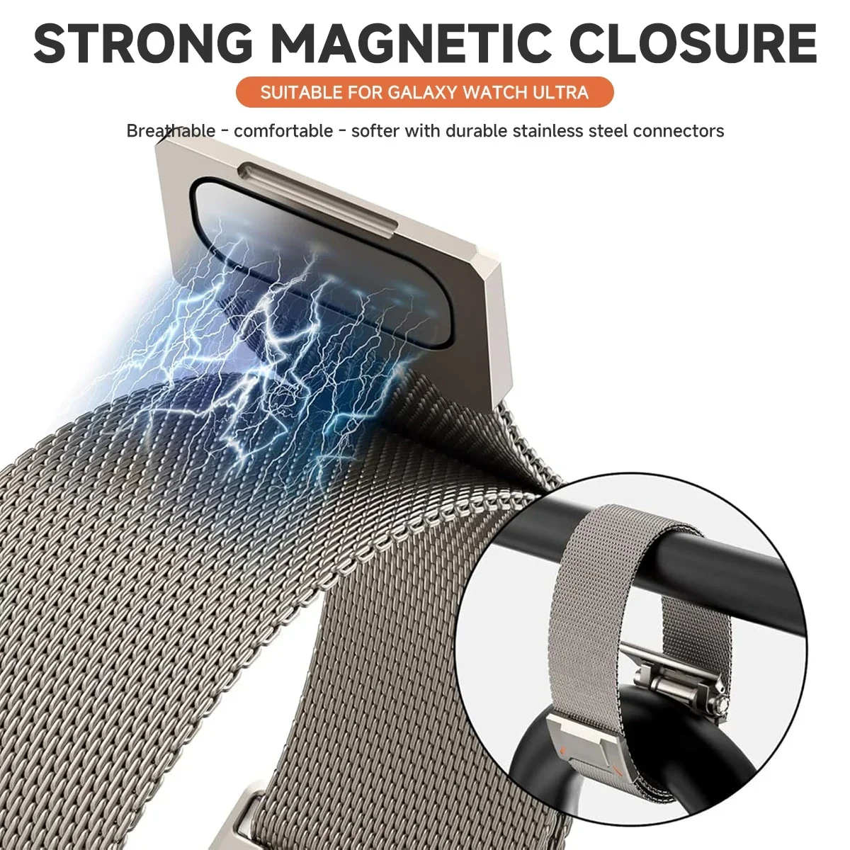 Explorer Milanese Magnetic Stainless Steel Loop Band Bracelet