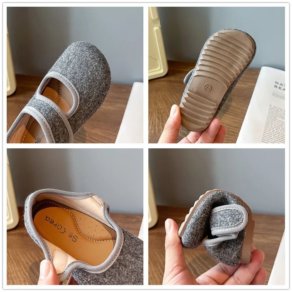 Suede Leather Ballet Flats for Girls Soft Sole Autumn