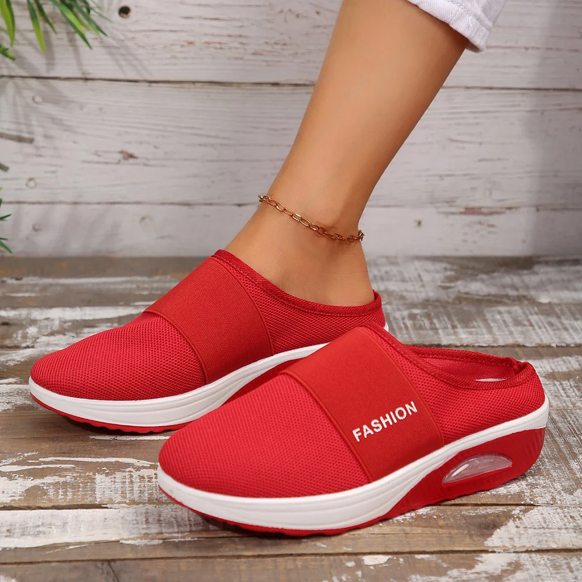 Women Slippers 2024 New Summer Wedges Slippers Vintage Anti-slip Casual Platform Retro Sandals Slides Women Zapatos De Mujer 1