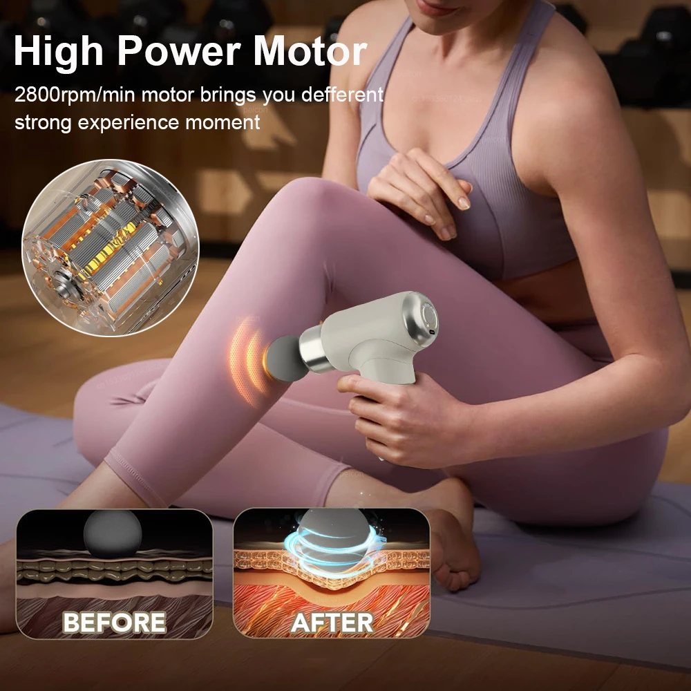 Compact Handheld Deep Tissue Muscle Relaxation Massager with Adjustable Speeds
