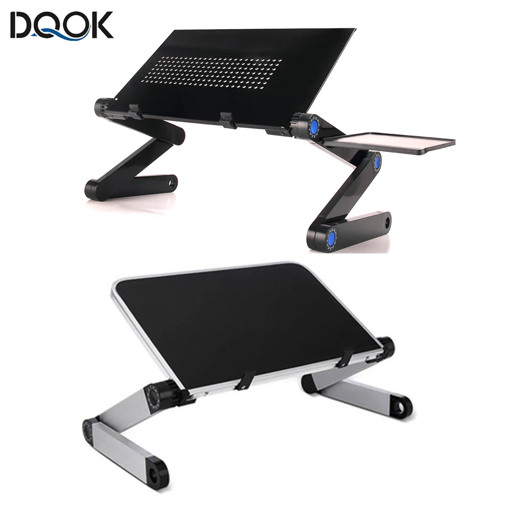 Tanie Regulowany stojak na biurko na laptopa przenośny aluminiowy ergonomiczny Lapdesk