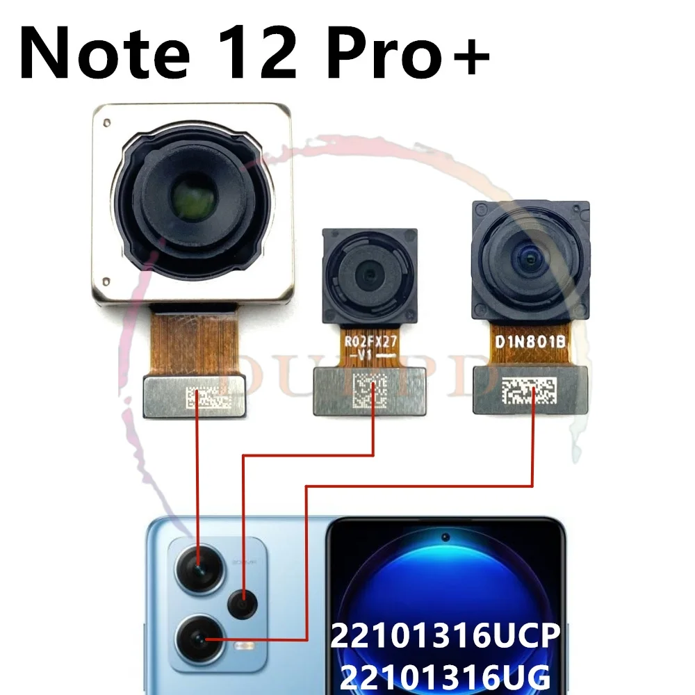 Dual Front and Rear Camera Module Flex Cable for Redmi Note 12 Pro+ 5G
