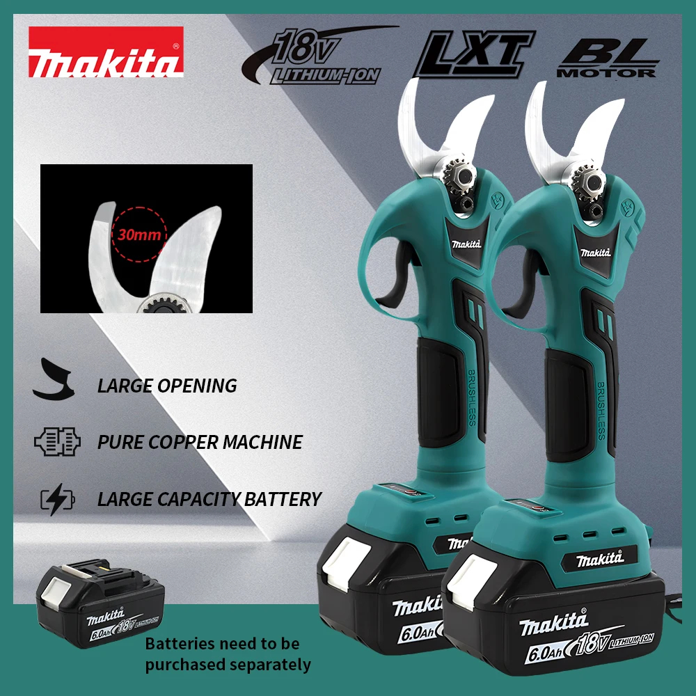 Makita Brushless 18V Cordless Electric Pruning Shears Garden Tool for Fruit Tree Branch Cutter