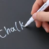 1PC White Liquid Chalk Pen Glass Windows Chalkboard Black Board Marker Erasable Environmental Writing Drawing Tools 1