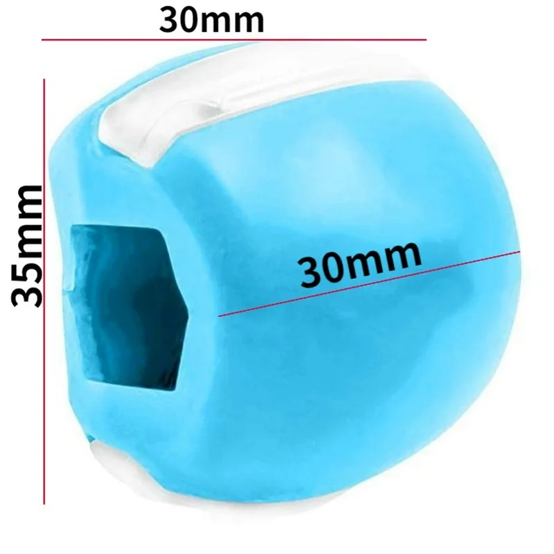 Silica Gel Lanyard Jaw Exerciser Face Stress Ball Jawline Muscle Facial Toner Cheekbones Trainer Gym Fitness Exercise Equipment