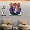 Tiger Wooden Puzzle, Irregular Animal shaped Pieces, High-difficulty Magic Puzzle Intellectual Toy, Family Game Home Decor 4