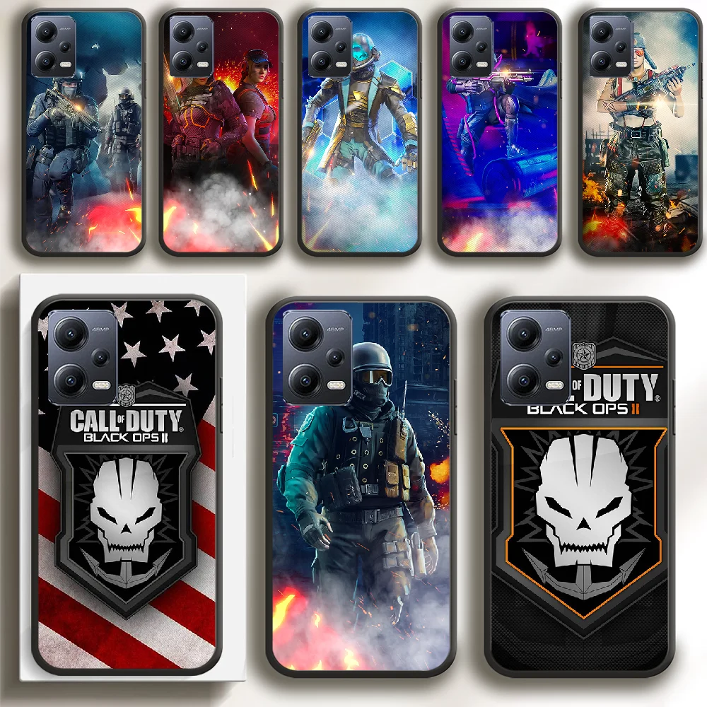 Coque De Téléphone Call-Of-Duty-Cod Game, Juste En Tpu Souple, Noir, Xiaomi Redmi Note 8, 9, 10, 11, 12, 13 Pro Plus