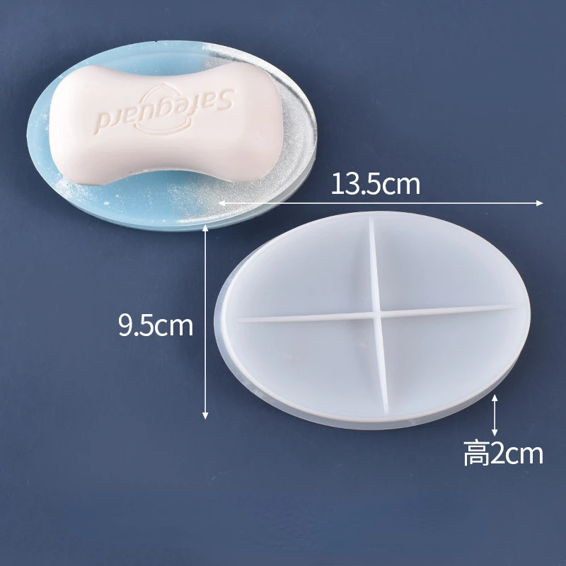 DIY Soap Dish Cement Mold Silicone Concrete Soap Holder Making Mould