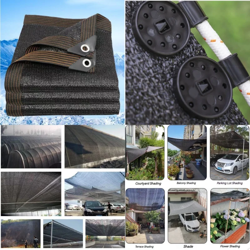 햇빛가리개 그물, 햇빛가리개 그물 고정 클립, 자외선 차단 그물, 원예 온실, 방수 곤충 그물 및 액세서리 버클 