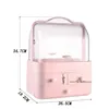Trendy Dustproof Drawer-style Cosmetic Storage Box Desktop Organizer Skincare Products Comb Tabletop Makeup Holder Rack 4