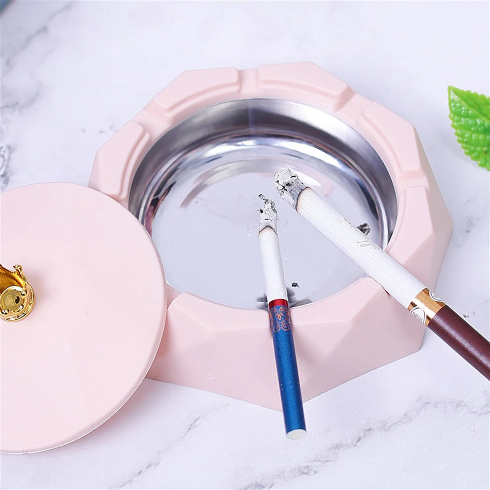 Nordic Minimalist Creative Ashtray With Lid Home Decor Beautify Ornaments Office Study Living Room Decoration portable ashtray