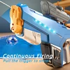 Electric Water Gun Automatic Continuous Shooting Water Gun Large Capacity Rapid Shooting Summer Beach Pool Toy Pink Gun Boy Gift 2