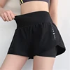 Women's High Waisted Sports Short Yoga Tennis Running Pilates Bottom with Pockets Tight Fitting Fake Two Pieces Sports Pants 6