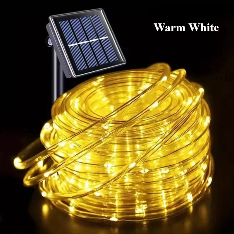Solar-Powered LED Waterproof String Lights - Outdoor Holiday Decoration