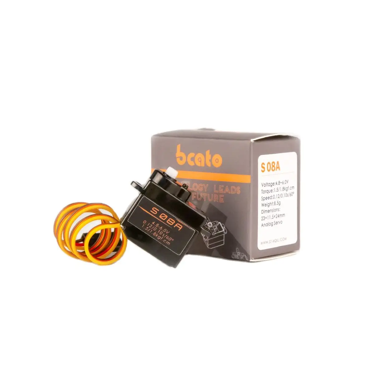 

Bcato S08A Аналоговый сервопривод 1,5/1,8 КГФ. См мини-Шестерня ударопрочный 4,8 в 6 в стабильная машина совместима с фотографиями