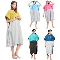 European and American Color Microfiber Loop Change Bathrobe Beach Surf Swimming Thickened Warm Adult Beach Cape 4