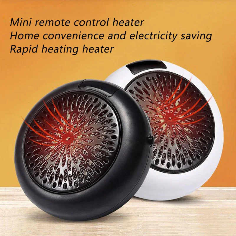 Portable Remote Control electric heater 900W Mini Fan heater Home wall mounted indoor space fan