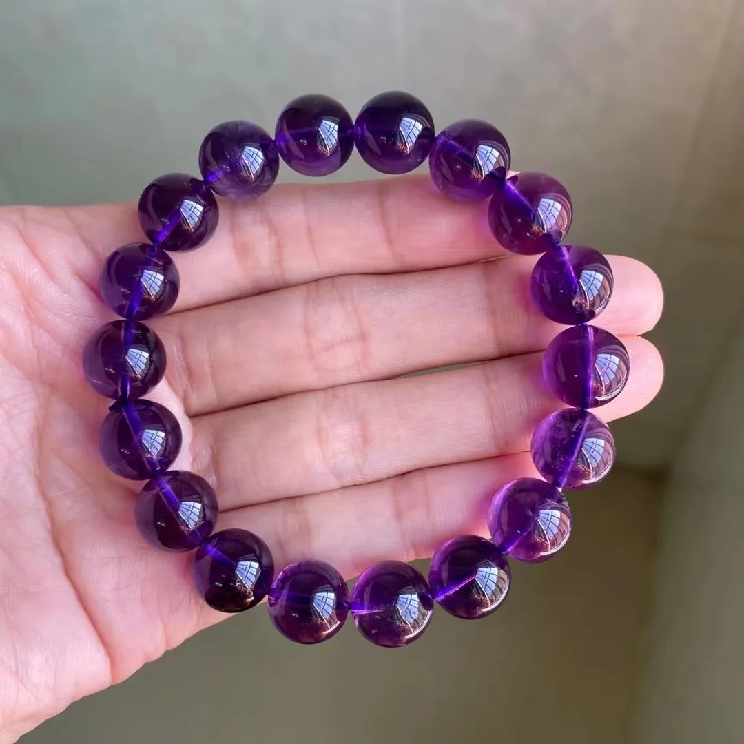 

Браслет из натурального фиолетового аметиста, 11 мм