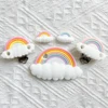 1/3/10Pcs Rainbow Silicone Bead/Teether/Clip Food Grade Pendants DIY Pacifier Chain Accessories Baby Teething Toys 3