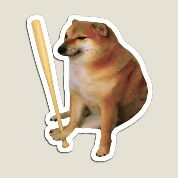 

Cheems Doge Bat Magnet Decor Children Refrigerator Kids Baby Funny Colorful Home Holder Stickers for Fridge Organizer Toy